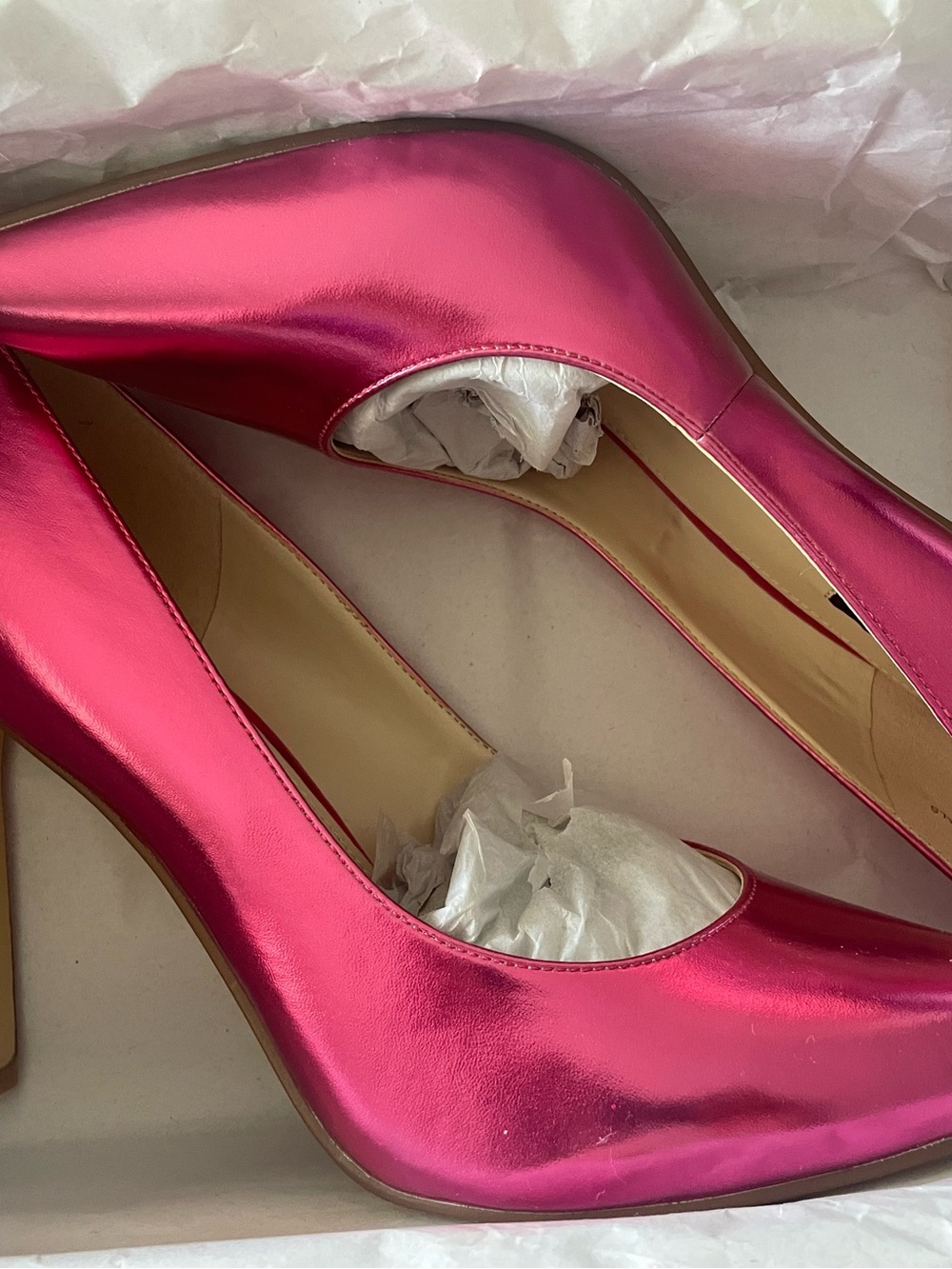 Nine West Metallic Fuchsia Pointed-Toe Stilettos - Picture 4 of 6